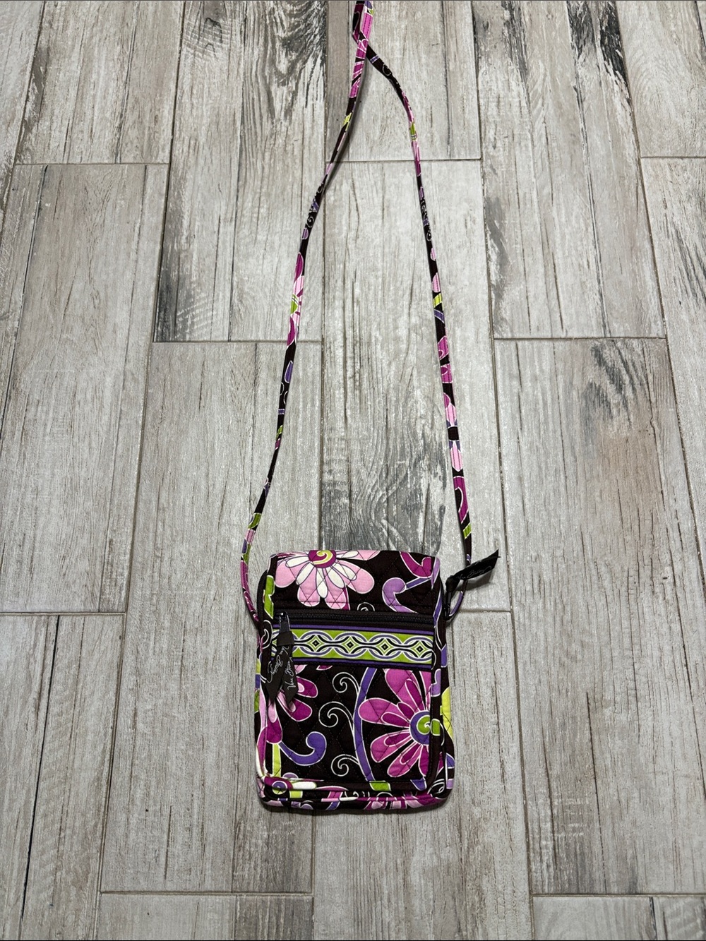 Vera Bradley Black & Pink Floral Crossbody Bag
